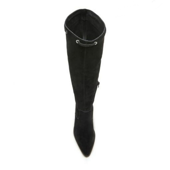 Chic Tasseled Sole Society Black Suede Boots - Picture 4 of 8